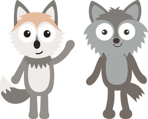 Fototapeta premium wolf icon silhouette vector art design