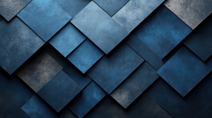 Abstract Shapes and Lines on blue Background with White Center Space for Text. Abstract Minimalist Wallpaper for Simple and Geometric Modern Design.