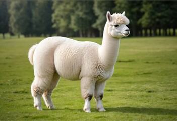 Fototapeta premium llama in the grass