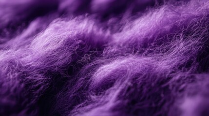 Fototapeta premium Close-Up of Soft and Fluffy Purple Fabric Texture with Contrasting Light and Shadows for Artistic and Textural Background Use in Design Projects