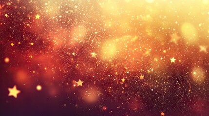 Naklejka premium Golden starburst sparkles festive background