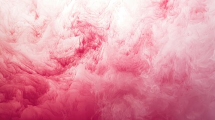 Pink and white ink swirling in water, abstract background