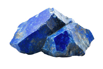 Beautiful lapis lazuli gemstones showcasing rich blue hues and natural patterns on a white background