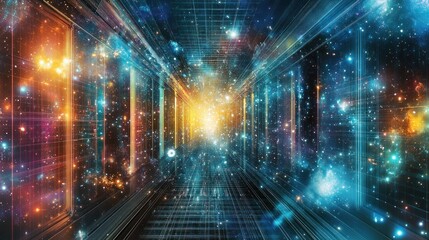 Cosmic Corridor: A Journey Through the Digital Universe