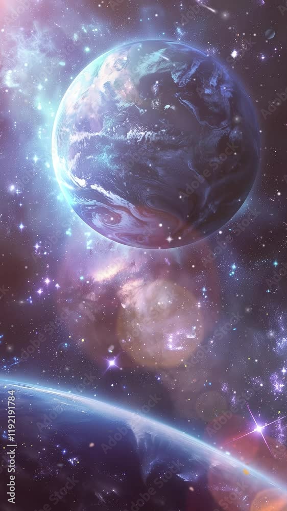 Canvas Prints beautiful space background fantasy seamless looping overlay 4k virtual video animation background