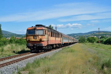 Fototapeta premium train in the countryside