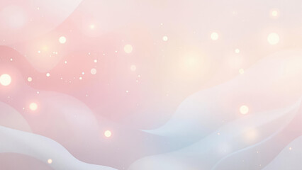 Fototapeta premium Soft Pastel Swirl Background with Glowing Particles and Light Bokeh in a Dreamy Texture