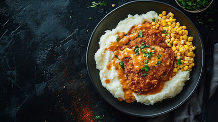 chicken fried steak and gravy, food photography