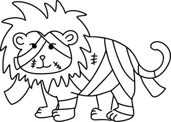 Cute Halloween costumed animals