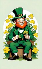 Fototapeta premium st patrick leprechaun