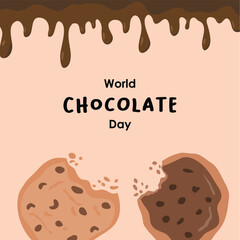 World chocolate day banner media social template