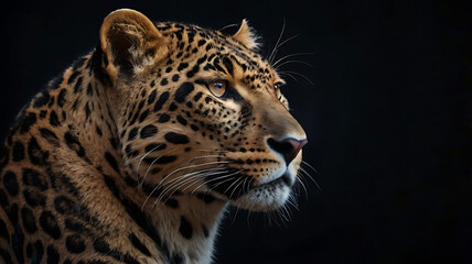 Obraz premium Tiger on the black bagground