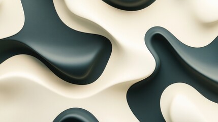 Minimalist abstract design with rounded 3D shapes in soft hues, arranged dynamically on a clean, light background for a stylish effect