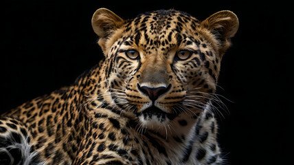 Obraz premium Tiger on the black bagground