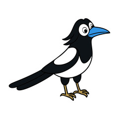 Magpie Cartoon vector