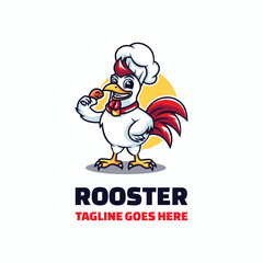 Rooster Mascot Cartoon Logo
