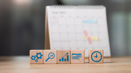 time management concept, effective business planning, time management in organization, Agreement and solution ,Clock and calendar ,Organization and control for effective and successful business