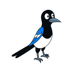 Fototapeta premium Magpie Cartoon vector