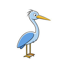 Heron Cartoon vector