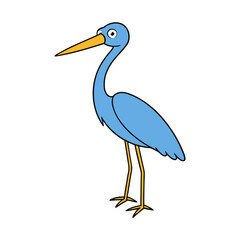 Heron Cartoon vector