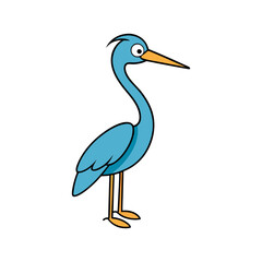 Heron Cartoon vector