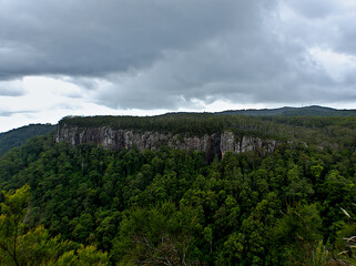 ridge and clouds over the forest