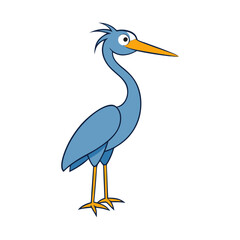 Heron Cartoon vector