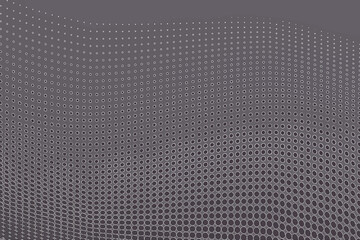 Wavy dark halftone dots pattern texture background. Vector illustration
