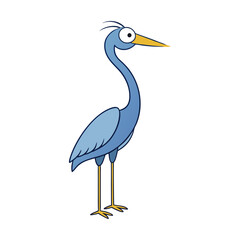 Heron Cartoon vector