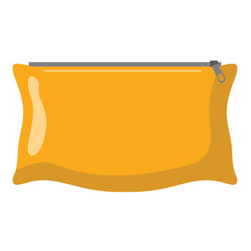 recommend clip art: Yellow pouch wallet vector illustration, yellow purse with zipper clip art, flat design illustration, zip pouch wallet clipart
