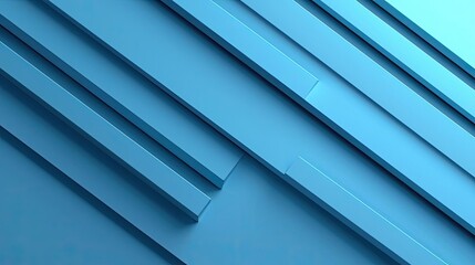 Obraz premium Minimal symmetry concept. Abstract blue background with layered geometric shapes creating depth and texture.