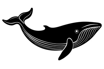 silhouette of a whale on white