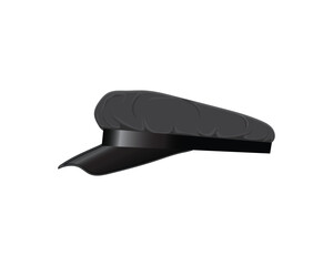 vector design of a black hat that was usually worn by men in ancient times as a fashion style