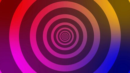 4 color gradient abstract shape circle tunnel