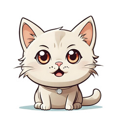 Fototapeta premium The kitten has a light brown body doll