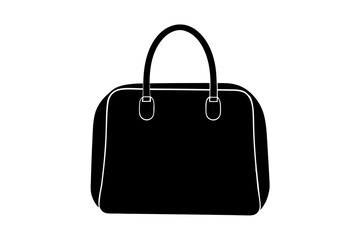 Vanity Bag Silhouette Icon on Clean White Background