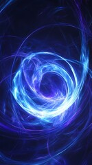 Digital technology purple blue swirl pattern poster background