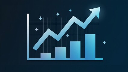 Obraz premium Illustration of a graph about growth