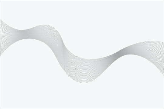 Abstract vector modern background with grey wavy lines 