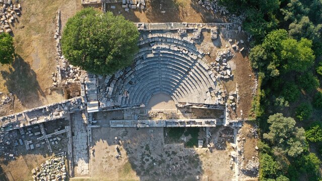 Teos ancient city,  sığacık aerial, Seferihisar