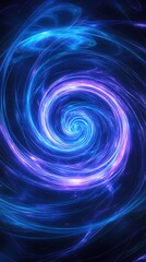 Digital technology purple blue swirl pattern poster background