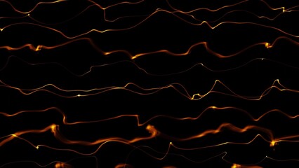 abstract brown smooth line wave on black