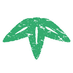 版画風の笹のイラスト　背景透過