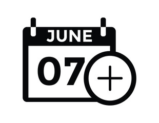 June 7 - Daily Calendar Icon with day of month