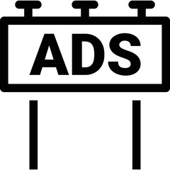 Simple vector icon advertising billboard