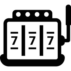 Simple vector icon slot machines
