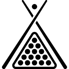 Simple vector icon billiards
