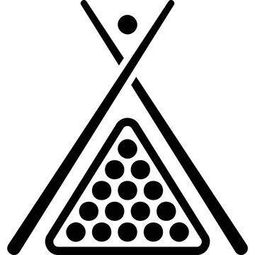 Simple vector icon billiards
