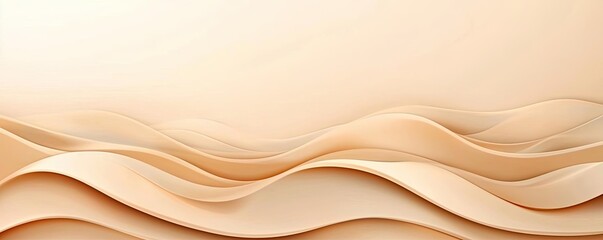 Obraz premium Blurred abstract background concept. Abstract waves in soft beige tones create a serene and minimalist background.
