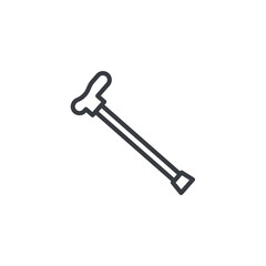 White Cane line icon